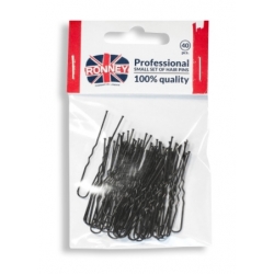 Ronney, Kokówki do włosów, czarne, 4,5cm, 40 sztuk